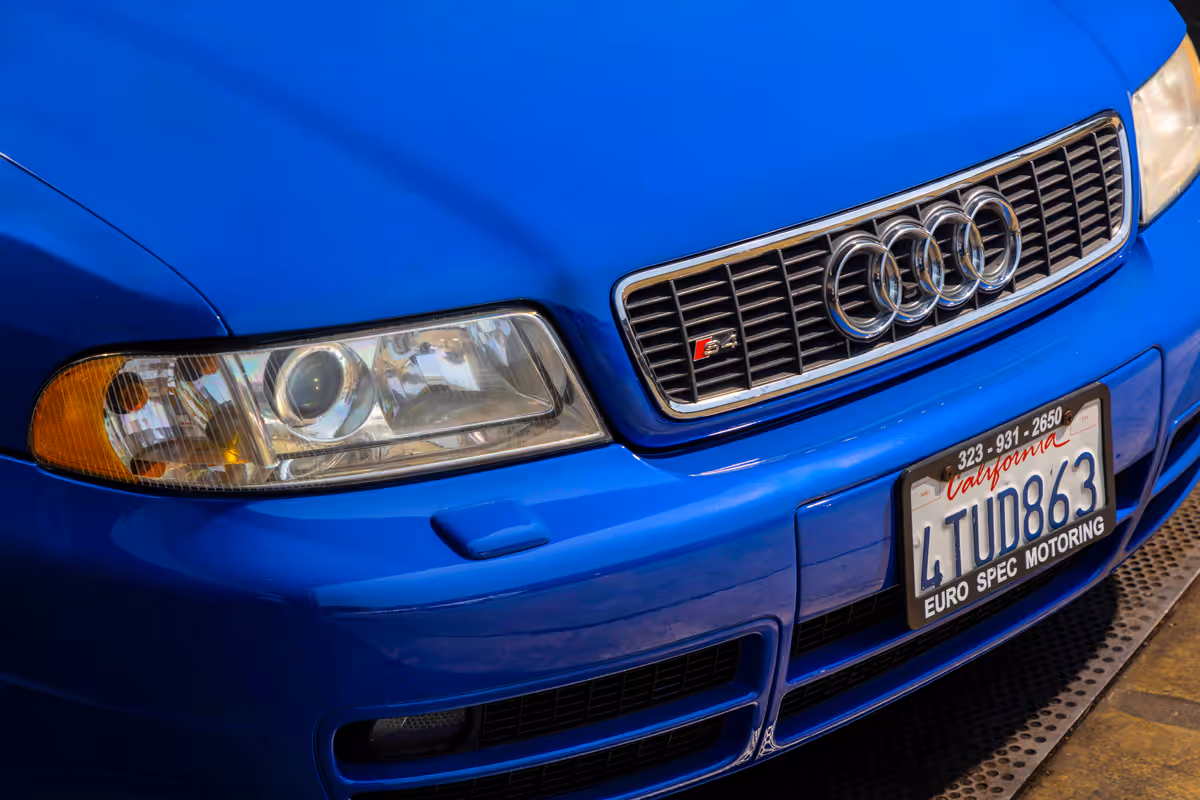 Blue Audi outside Euro Spec Motoring