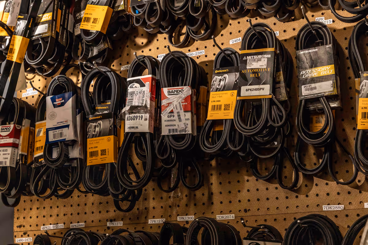 Organized parts shelves at Euro Spec Motoring